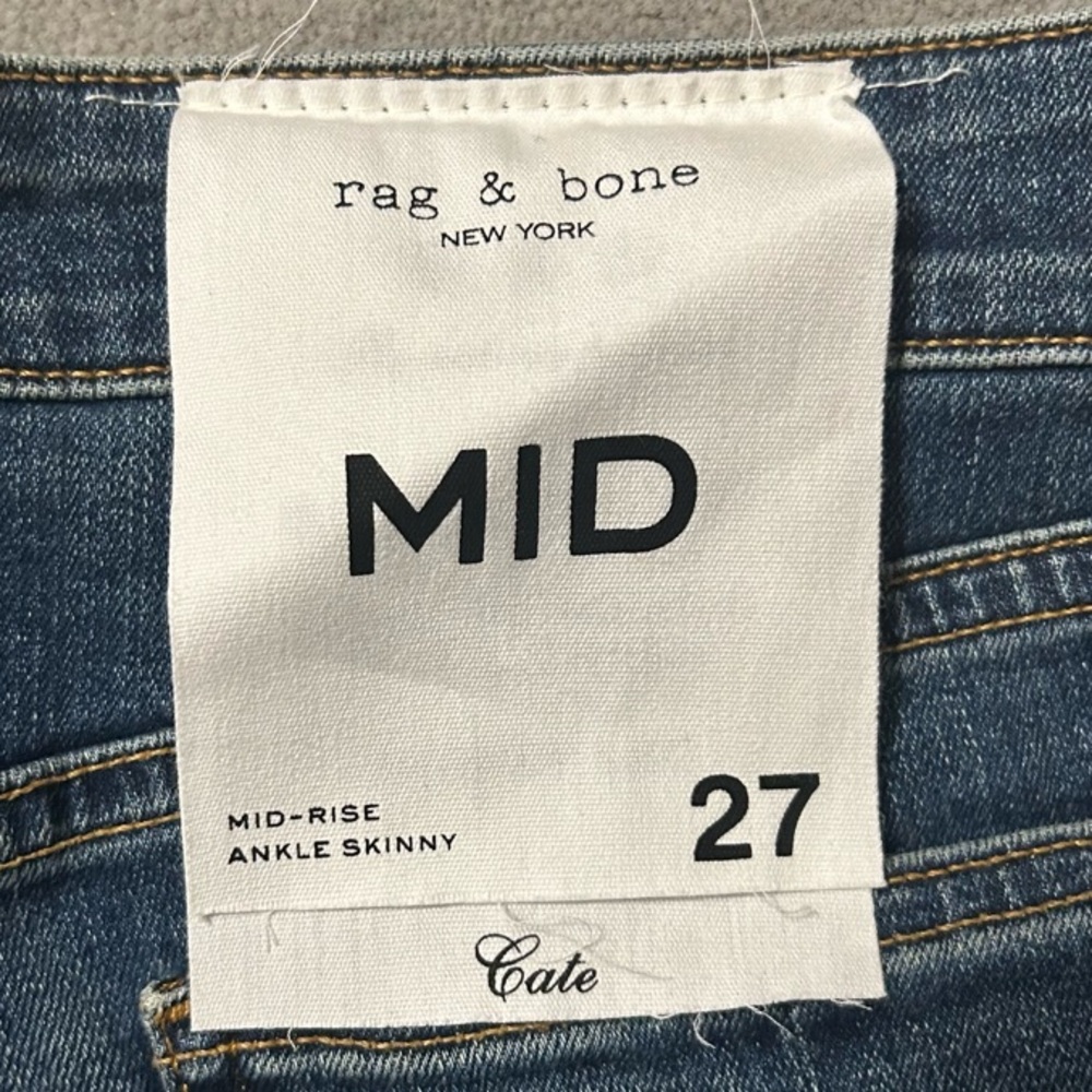 Rag & Bone - Cate Mid Rise Ankle Skinny Jeans in Hampton - Size 27 *NWT* - Picture 10 of 15